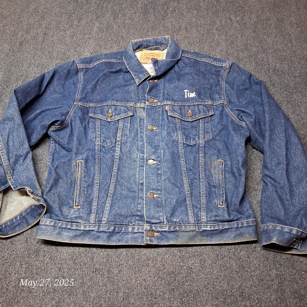 VTG 90s Levi Denim Jacket Men 46 Blue Jean Trucker 70506 0216 Type 3 1994